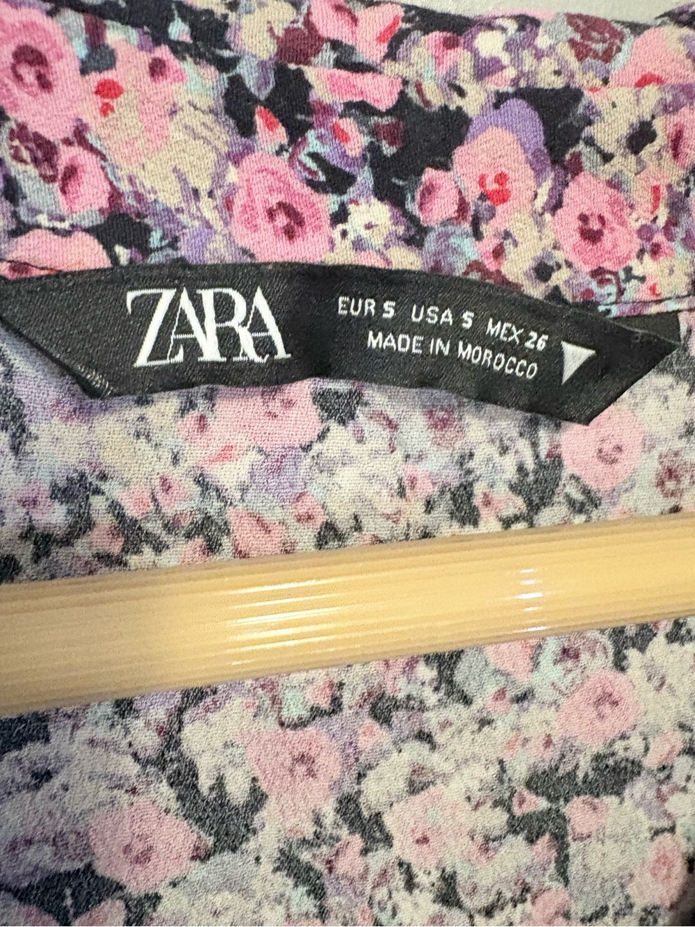 Zara 100% Viscose Floral Long Sleeve Maxi Dress - Picture 6 of 6
